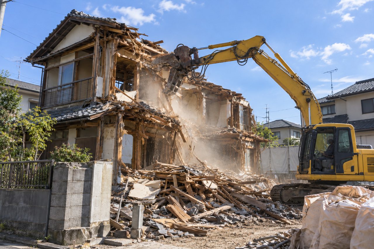 木造住宅の解体の様子｜株式会社AMT